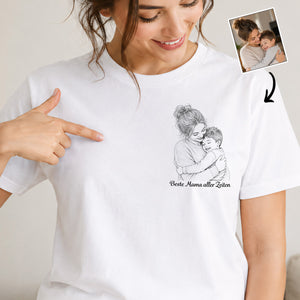Personalisiertes Foto Unisex-T-Shirt – Geschenk für neuen Papa & Mama – Bester Papa aller Zeiten