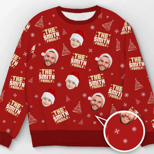 Unisex Ugly-Sweatshirt mit personalisiertem Foto – Weihnachts- oder Geburtstagsgeschenk für Mama, Papa und Kinder – „Weil ein Foto nicht genug ist“