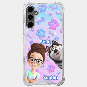 Personalisierte transparente Handyhülle – Geburtstagsgeschenk für Hundeliebhaber, Hundemama und Hundepapa – „Pawfectly Yours“