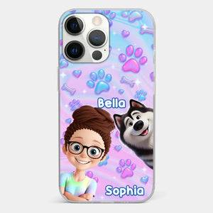 Personalisierte transparente Handyhülle – Geburtstagsgeschenk für Hundeliebhaber, Hundemama und Hundepapa – „Pawfectly Yours“