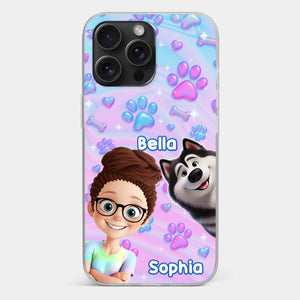 Personalisierte transparente Handyhülle – Geburtstagsgeschenk für Hundeliebhaber, Hundemama und Hundepapa – „Pawfectly Yours“