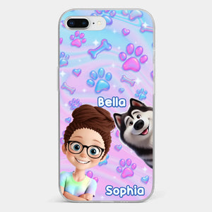 Personalisierte transparente Handyhülle – Geburtstagsgeschenk für Hundeliebhaber, Hundemama und Hundepapa – „Pawfectly Yours“