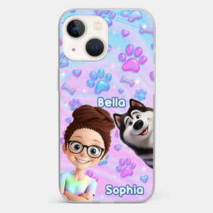 Personalisierte transparente Handyhülle – Geburtstagsgeschenk für Hundeliebhaber, Hundemama und Hundepapa – „Pawfectly Yours“