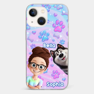 Personalisierte transparente Handyhülle – Geburtstagsgeschenk für Hundeliebhaber, Hundemama und Hundepapa – „Pawfectly Yours“