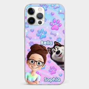 Personalisierte transparente Handyhülle – Geburtstagsgeschenk für Hundeliebhaber, Hundemama und Hundepapa – „Pawfectly Yours“