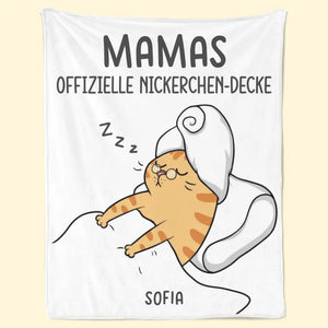 Personalisierte Decke - Geschenk für Tierbesitzer und Tierliebhaber, Oma, Mama – Offizielle Nickerchen-Decke