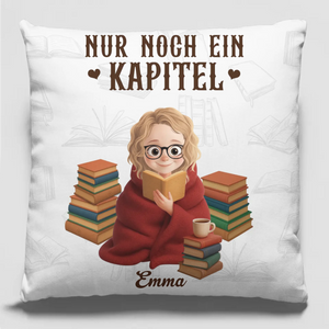 Personalisiertes Taschenkissen - Geschenke Für Buchliebhaber, Bücherwürmer, Leser - Nur Noch Ein Kapitel