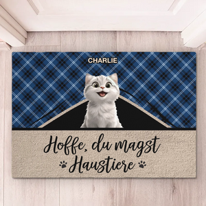 Individuelle Dekomatte Für Zuhause – Personalisierte Weihnachts- und Geburtstagsgeschenke für Familie, Hunde- und Katzenliebhaber – Hoffe, Du Magst Haustiere