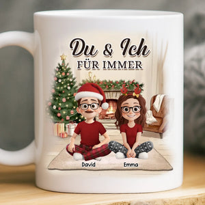 Personalisierte Tasse – Personalisierte Weihnachts- und Geburtstagsgeschenke für Familie, Katzenliebhaber – Du Und Ich Und Die Katze