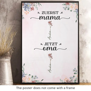 Personalisiertes Scrabble Vertikal Poster – Personalisierte Geburtstagsgeschenke für Mama, Oma – Der Schönste Titelwechsel Der Welt