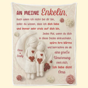Personalisierte Decke - Geschenk für Enkelin – Eine Große Umarmung Von Mir