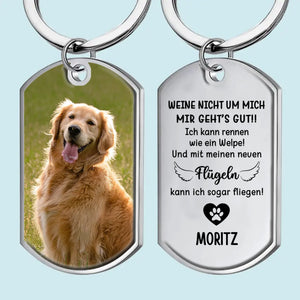 Personalisierter Schlüsselanhänger mit Foto – Tiergedenkgeschenk für Haustierbesitzer – Mein Schwerster Abschied