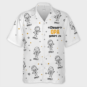 Personalisiertes Hawaiihemd – Geschenk für Opa, Papa – Diese Opa gehört zu