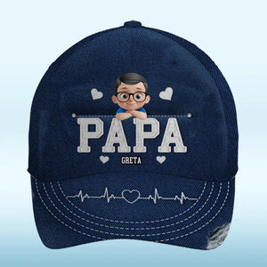 Personalisierte klassische Kappe mit Allover-print – Vatertagsgeschenk für Papa, Opa – Papa der Welt