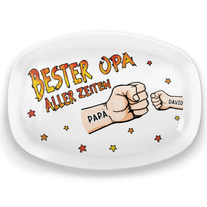 Personalisierte Grillplatte – Vatertagsgeschenk für Papa, Opa – Bester Papa aller Zeiten