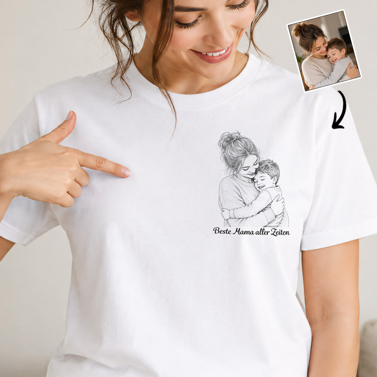 Personalisiertes Foto Unisex-T-Shirt – Geschenk für neuen Papa & Mama – Bester Papa aller Zeiten