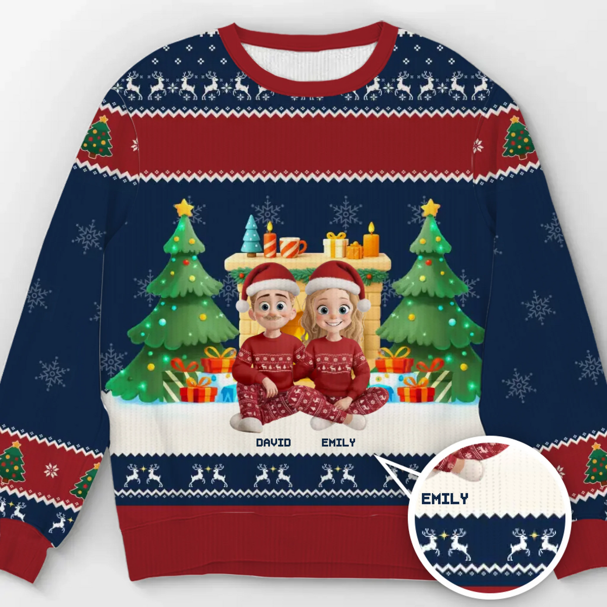 Unisex Ugly-Sweatshirt mit personalisiertem Foto – Weihnachts- oder Geburtstagsgeschenk für Mama, Papa und Kinder – «Gemeinsam stilvoll durch die Feiertage »