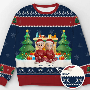 Unisex Ugly-Sweatshirt mit personalisiertem Foto – Weihnachts- oder Geburtstagsgeschenk für Mama, Papa und Kinder – «Gemeinsam stilvoll durch die Feiertage »
