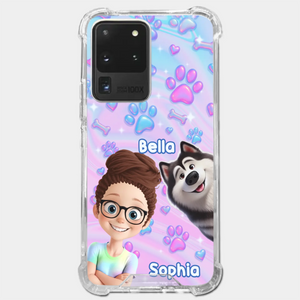 Personalisierte transparente Handyhülle – Geburtstagsgeschenk für Hundeliebhaber, Hundemama und Hundepapa – „Pawfectly Yours“