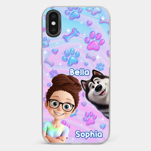 Personalisierte transparente Handyhülle – Geburtstagsgeschenk für Hundeliebhaber, Hundemama und Hundepapa – „Pawfectly Yours“