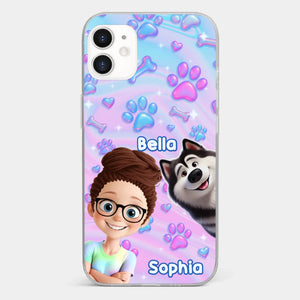 Personalisierte transparente Handyhülle – Geburtstagsgeschenk für Hundeliebhaber, Hundemama und Hundepapa – „Pawfectly Yours“