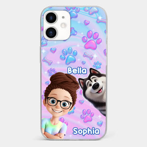 Personalisierte transparente Handyhülle – Geburtstagsgeschenk für Hundeliebhaber, Hundemama und Hundepapa – „Pawfectly Yours“