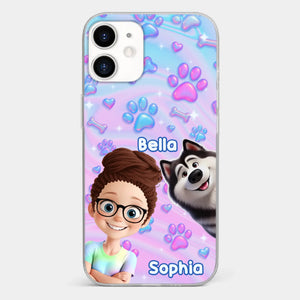 Personalisierte transparente Handyhülle – Geburtstagsgeschenk für Hundeliebhaber, Hundemama und Hundepapa – „Pawfectly Yours“