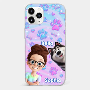 Personalisierte transparente Handyhülle – Geburtstagsgeschenk für Hundeliebhaber, Hundemama und Hundepapa – „Pawfectly Yours“