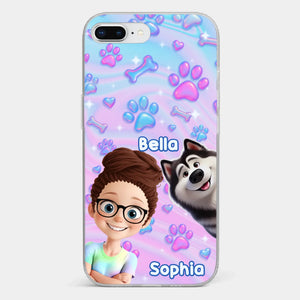 Personalisierte transparente Handyhülle – Geburtstagsgeschenk für Hundeliebhaber, Hundemama und Hundepapa – „Pawfectly Yours“