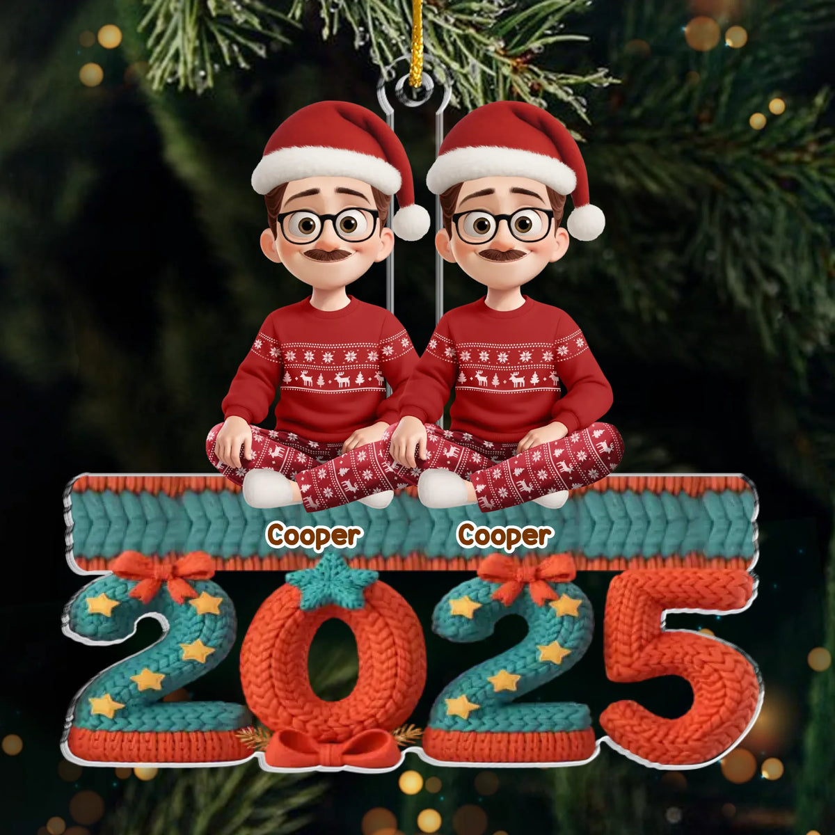 Personalisiertes Acryl-Ornament – ​​Weihnachts- oder Geburtstagsgeschenk für Familie sowie Hunde- und Katzenliebhaber – „Liebe wohnt hier“