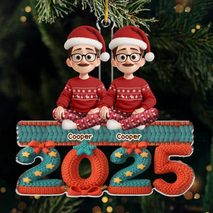 Personalisiertes Acryl-Ornament – ​​Weihnachts- oder Geburtstagsgeschenk für Familie sowie Hunde- und Katzenliebhaber – „Liebe wohnt hier“