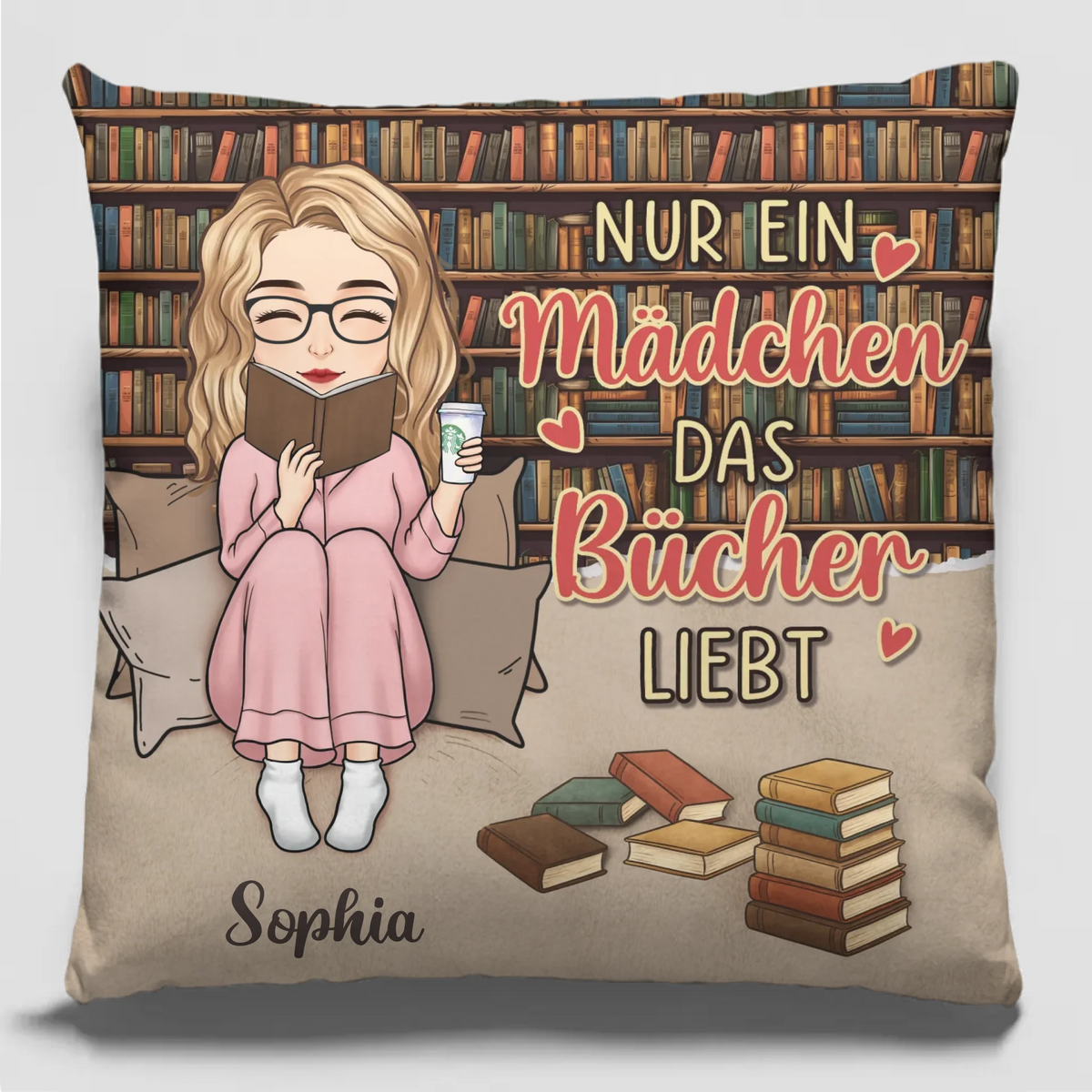 Personalisiertes Taschenkissen - Geschenke für Buchliebhaber, Bücherwürmer, Leser - Lesen, Meine Ruhe Im Chaos