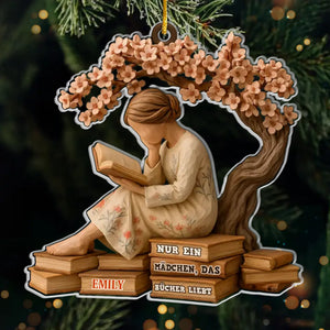 Personalisiertes Acrylornament – ​​Weihnachtsgeschenke Für Buchliebhaber, Bücherwürmer, Leser – Gelassenheit Auf Jeder Seite