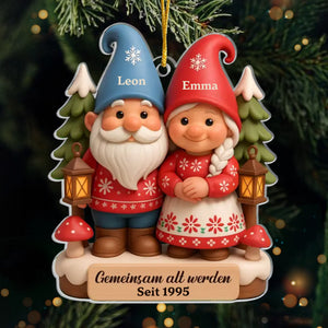 Personalisiertes Gnom-Acryl-Ornament – ​​Jubiläums-, Weihnachts- &amp; Hochzeitsgeschenke für Ehemann &amp; Ehefrau – Unsere Erzählung Ist Für Immer Zauberhaft