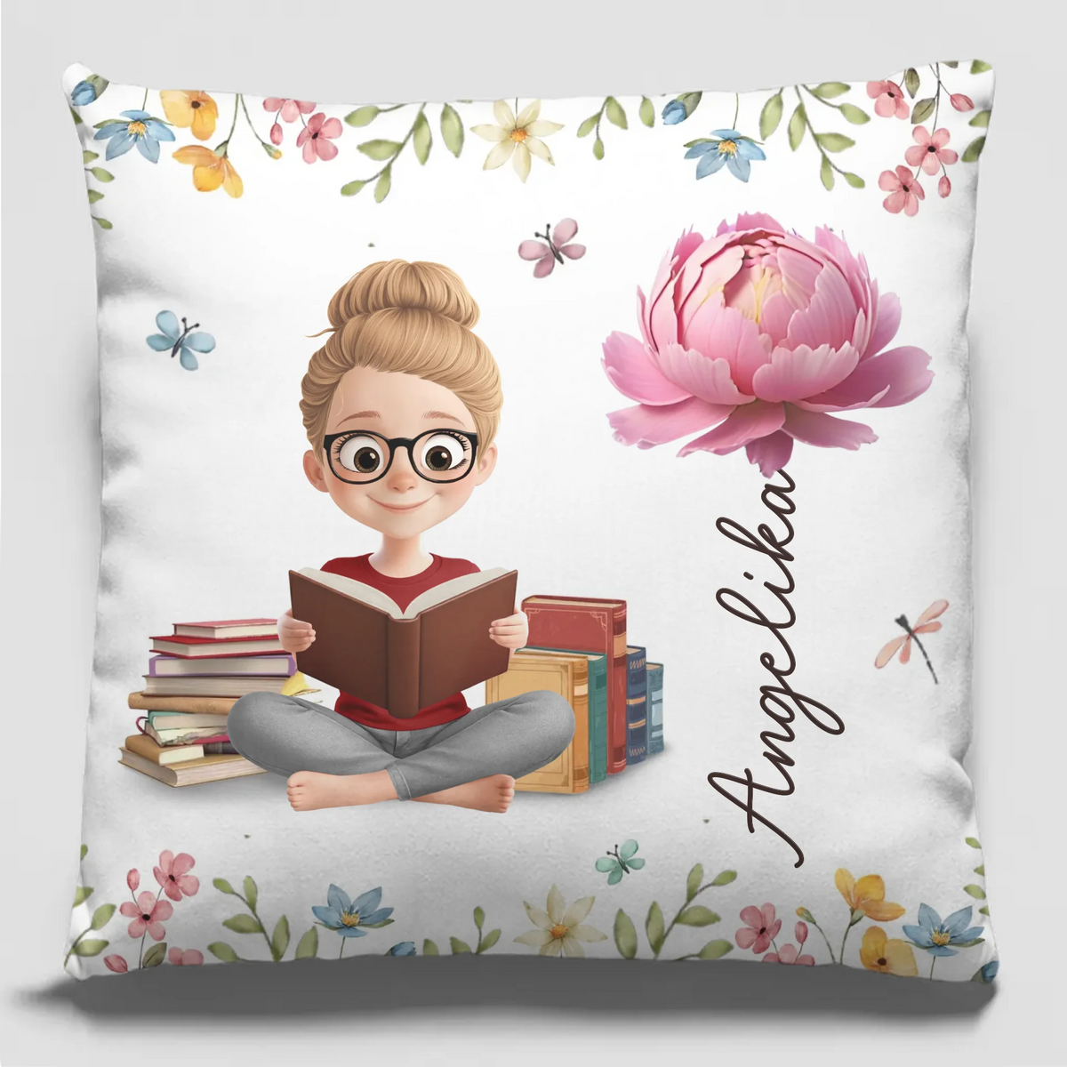Personalisiertes Taschenkissen - Geschenke Für Buchliebhaber, Bücherwürmer, Leser - Das Sanfte Rascheln Von Seiten, Die Umgeblättert Werden