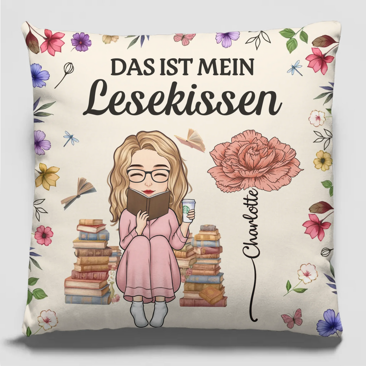 Personalisiertes Taschenkissen – Geschenke für Buchliebhaber, Bücherwürmer, Leser – jedes Buch prägt die Tiefen meiner Seele