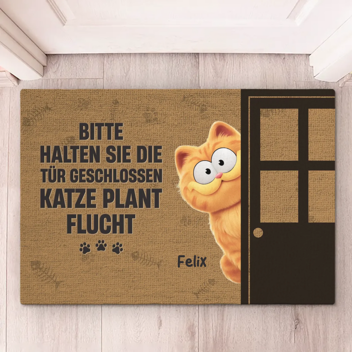 Individuelle Dekomatte Für Zuhause – Personalisierte Geburtstagsgeschenke Für Katzenliebhaber, Katzenmama Und -papa – Heimat der Katze