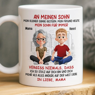 Benutzerdefinierte Tasse – Personalisierte Geburtstagsgeschenke Für Mama, Papa, Sohn – Immer Ihr Kleines Mädchen, Für Immer Meine Größte Liebe
