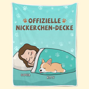 Personalisierte Decke – Geschenk für Tierbesitzer und Tierliebhaber – Fressen, Schlafen, Kuscheln, und Das Immer Wieder