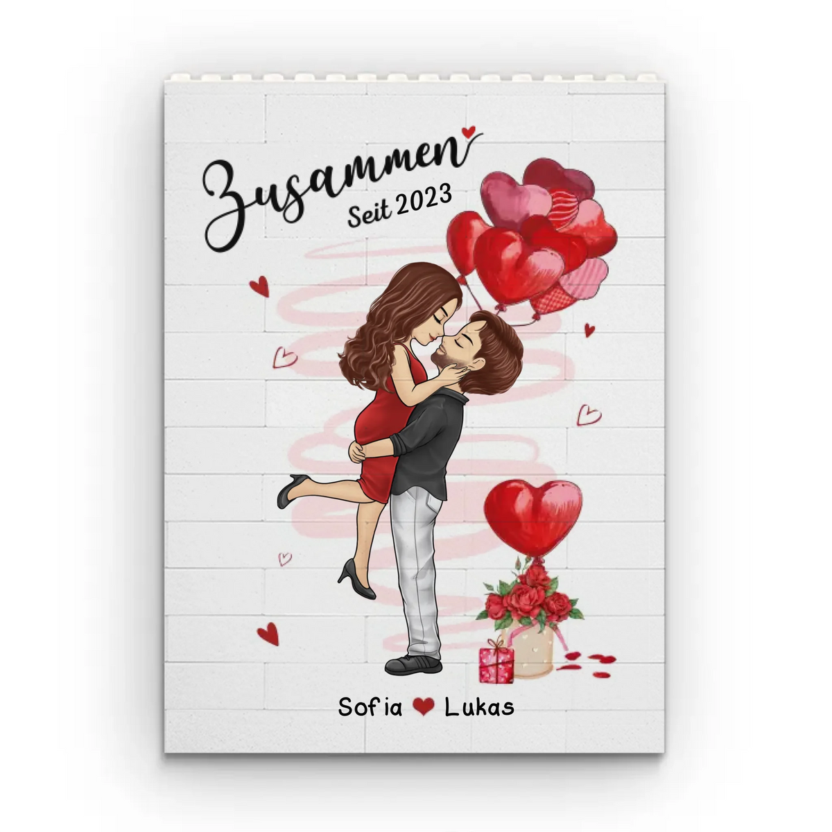 Personalisierte Vertikale Rechteckige Bausteine ​​– Individuelle Jahrestags- Und Hochzeitsgeschenke Für Ehemann Und Ehefrau, Ihn Und Sie – Ich Liebe Dich Für Immer