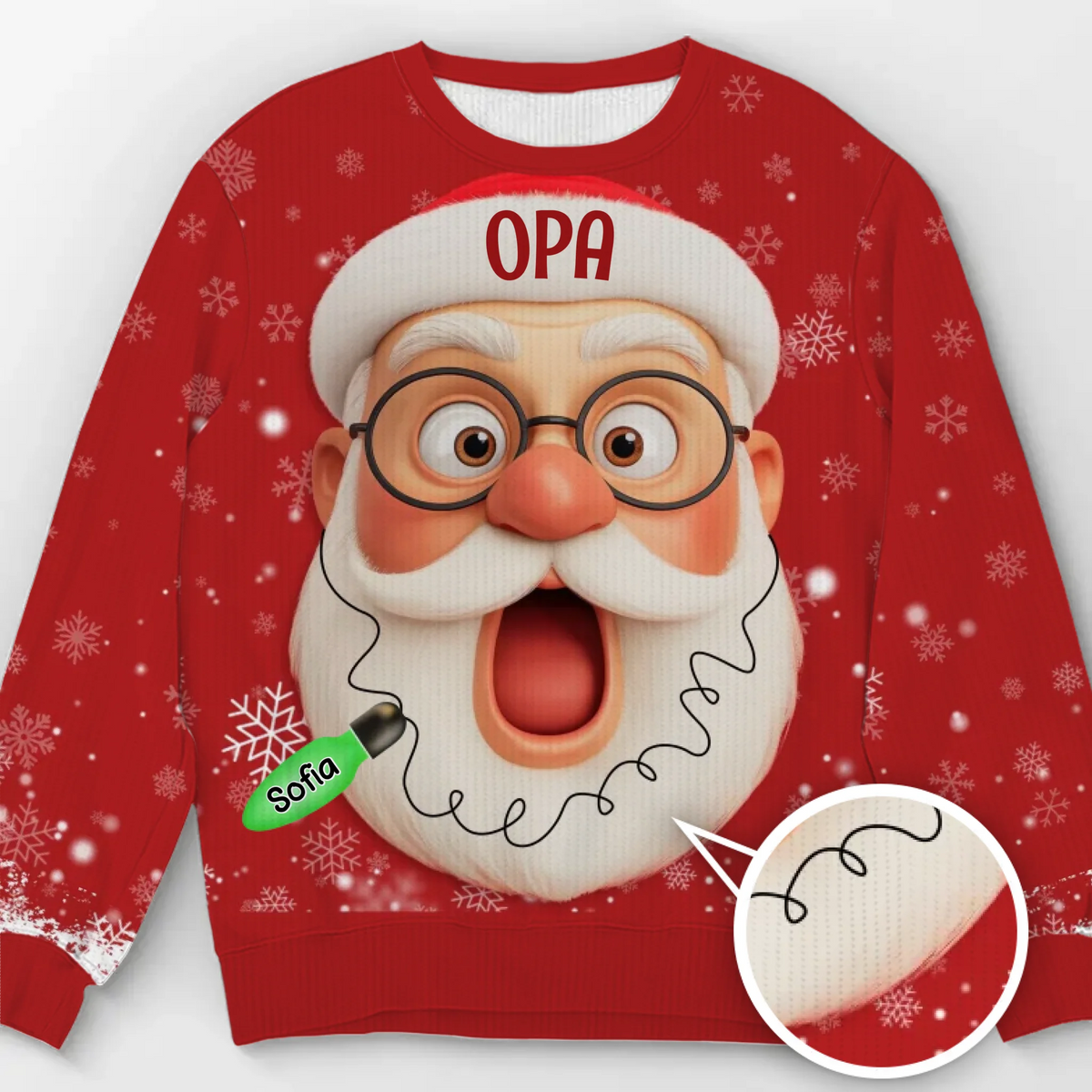 Individuell gestaltetes Unisex-Sweatshirt – personalisierte Weihnachts- und Geburtstagsgeschenke für Familie, Opa, Oma – Stolzer Opa Der süßeste Elfen der Stadt