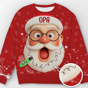 Individuell gestaltetes Unisex-Sweatshirt – personalisierte Weihnachts- und Geburtstagsgeschenke für Familie, Opa, Oma – Stolzer Opa Der süßeste Elfen der Stadt