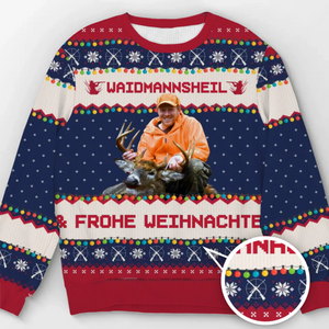 Individuell gestaltetes Unisex-Sweatshirt – personalisierte Weihnachts- und Geburtstagsgeschenke für Jäger – Jagen, Entdecken, Wiederholen
