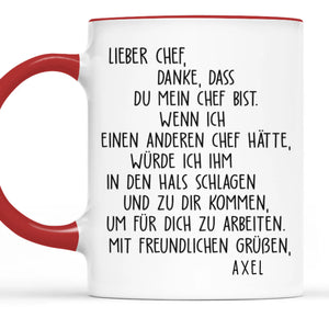 Personalisierte Tasse Mit Akzent – lustiges Geschenk Für Kollegen Oder Beste Freunde – Wieder Ein Schöner Tag, Der Durch Die Arbeit Ruiniert Wurde