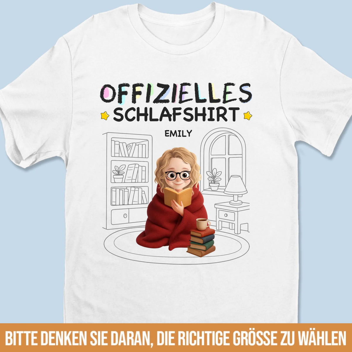 Personalisierte Unisex-T-Shirt, Premium-T-Shirt, Hoodie – Geschenke Für Buchliebhaber, Bücherwürmer, Leser – Offizielles Schlafshirt