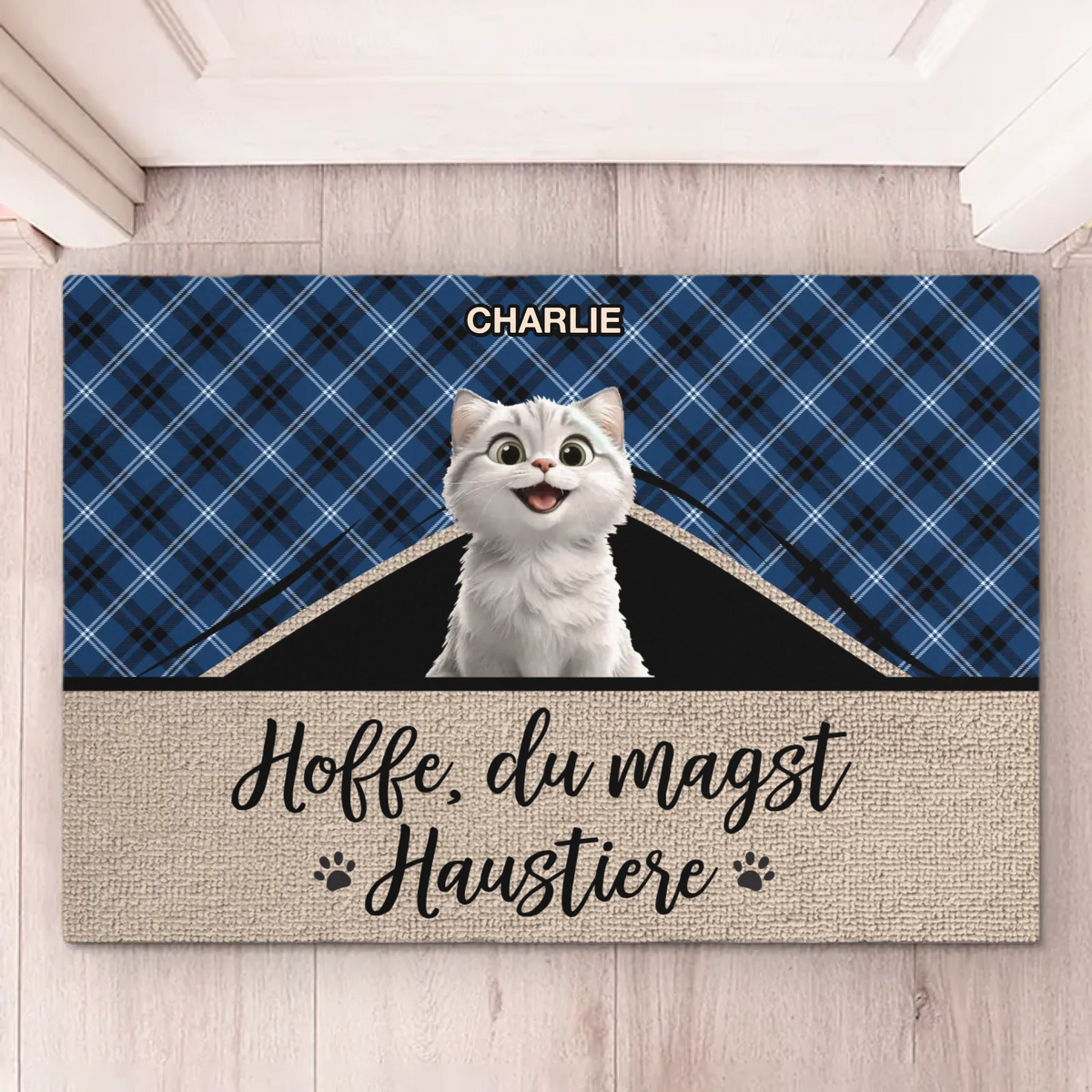 Individuelle Dekomatte Für Zuhause – Personalisierte Weihnachts- und Geburtstagsgeschenke für Familie, Hunde- und Katzenliebhaber – Hoffe, Du Magst Haustiere
