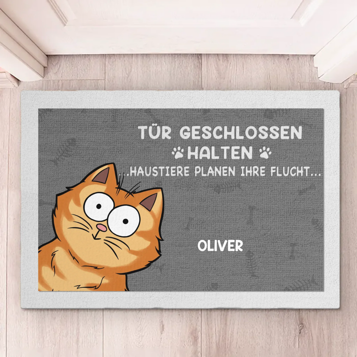 Individuelle Dekomatte Für Zuhause – Personalisierte Weihnachts- und Geburtstagsgeschenke für Familie, Hunde- und Katzenliebhaber – Tür Geschlossen Halten