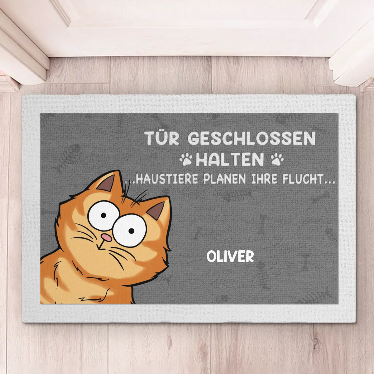Individuelle Dekomatte Für Zuhause – Personalisierte Weihnachts- und Geburtstagsgeschenke für Familie, Hunde- und Katzenliebhaber – Tür Geschlossen Halten