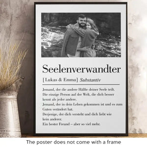 Personalisiertes Scrabble Vertikal Poster mit Foto – Personalisierte Hochzeitsgeschenke zum Jahrestag für Ehemann und Ehefrau, Ihn und Sie – Ich Liebe Dich So Sehr