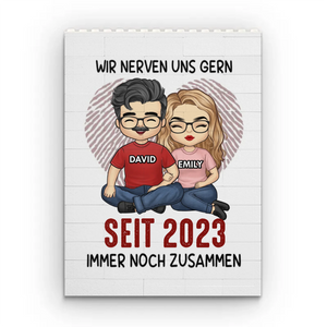Personalisierte Vertikale Rechteckige Bausteine – Individuelle Jahrestags- Und Hochzeitsgeschenke Für Ehemann Und Ehefrau, Ihn Und Sie – Wir Nerven Uns Gern